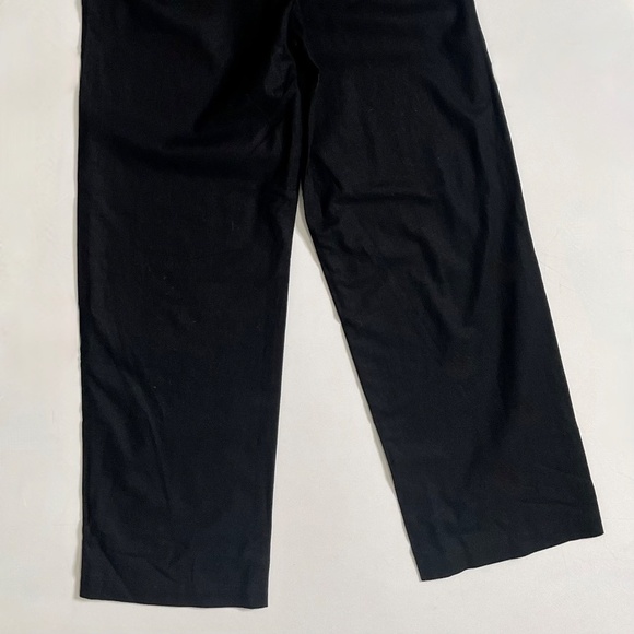NWT!! J. CREW Factory Linen Blend Slim Wide Leg Drawstring Pants Solid Black 2 - Picture 11 of 16